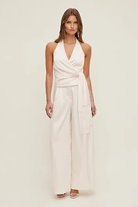 Fringe Satin Top