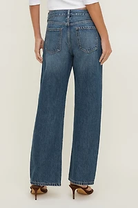 Jules Relaxed Low Rise Straight Leg Jeans