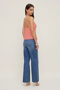 Plunge Babydoll Tank Top