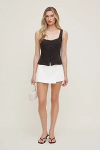 Penny Asymmetric Mini Skort