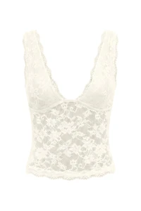 Lace Plunge Tank Top