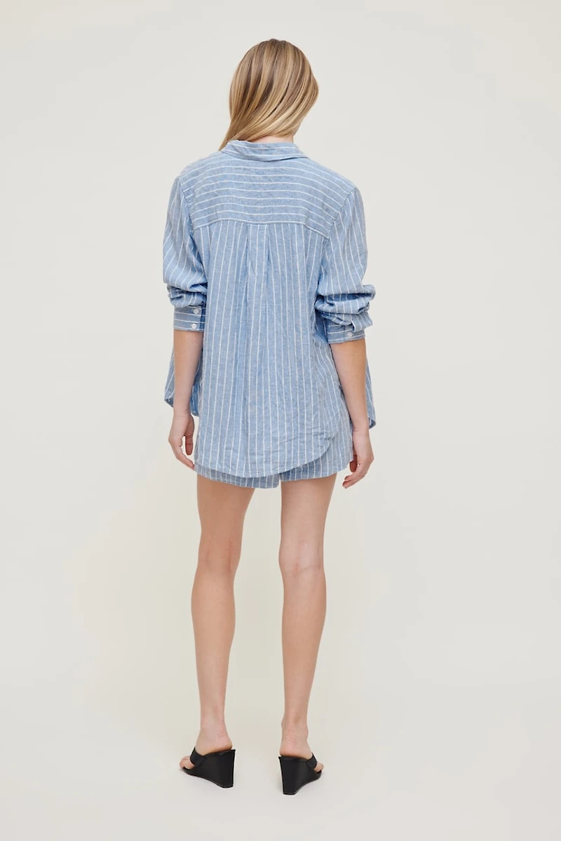 Short en lin à enfiler