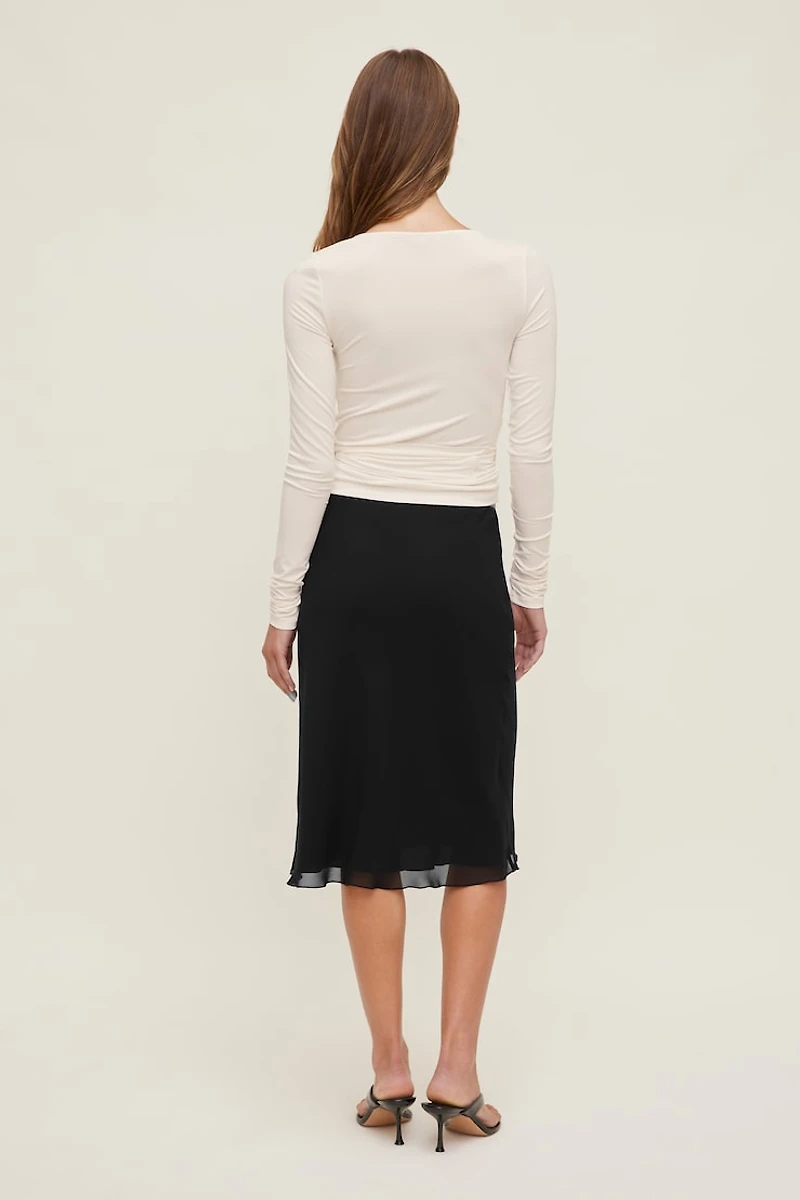 Wrap Long Sleeve Top