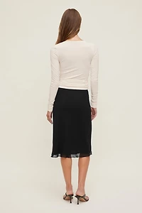 Wrap Long Sleeve Top