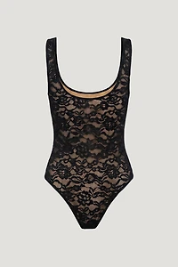 Scoop Neck Lace Bodysuit