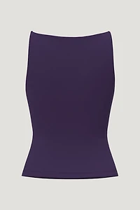 Camisole sculptante à col bateau et bretelles