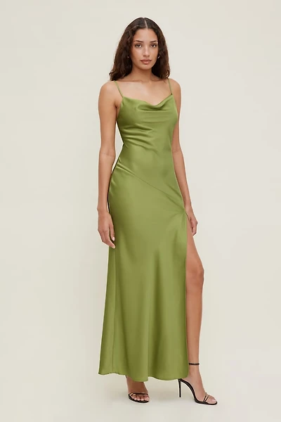 Lucia Satin Maxi Slip Dress