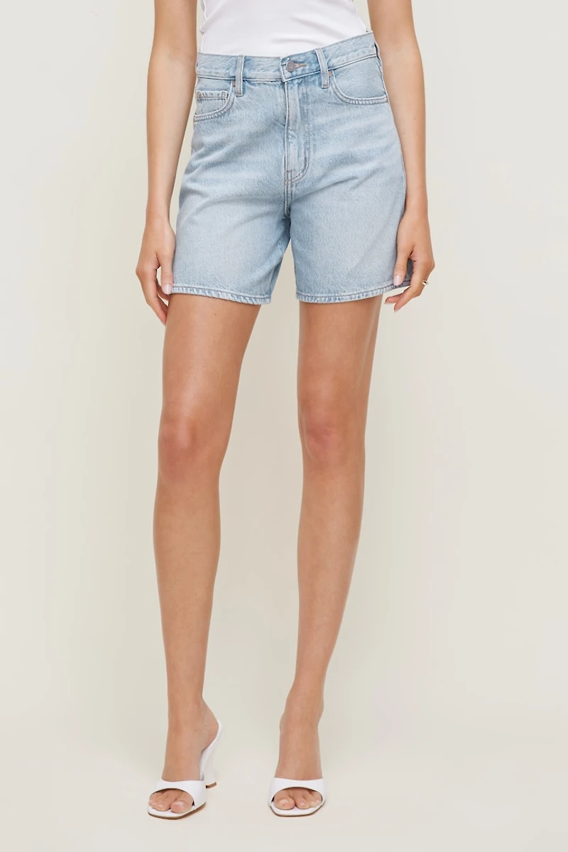 Short en denim A taille haute et coupe Harper