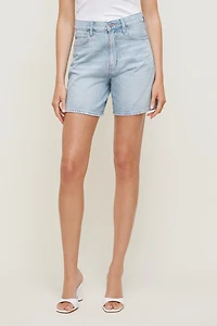 Short en denim A taille haute et coupe Harper