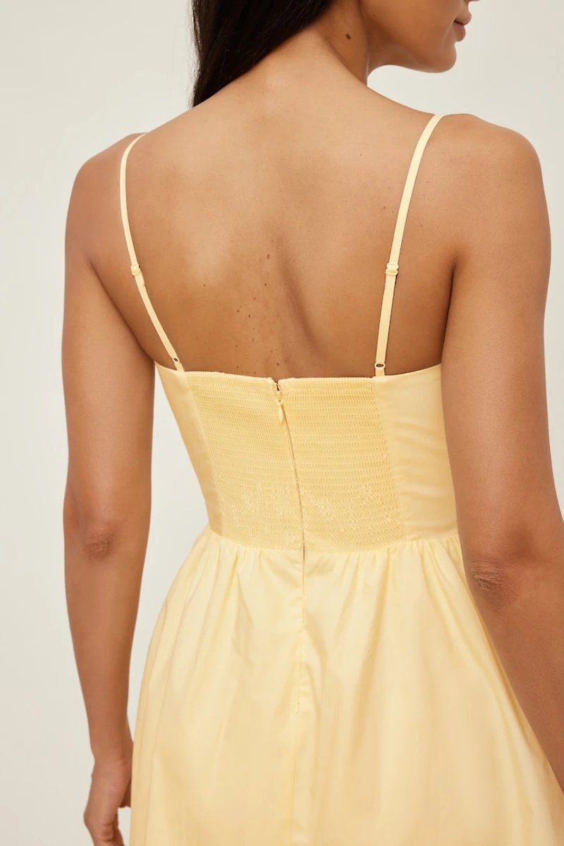 Flared Poplin Mini Dress