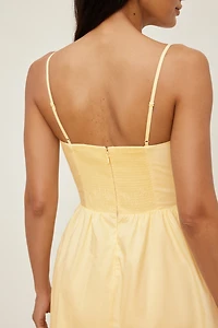 Flared Poplin Mini Dress