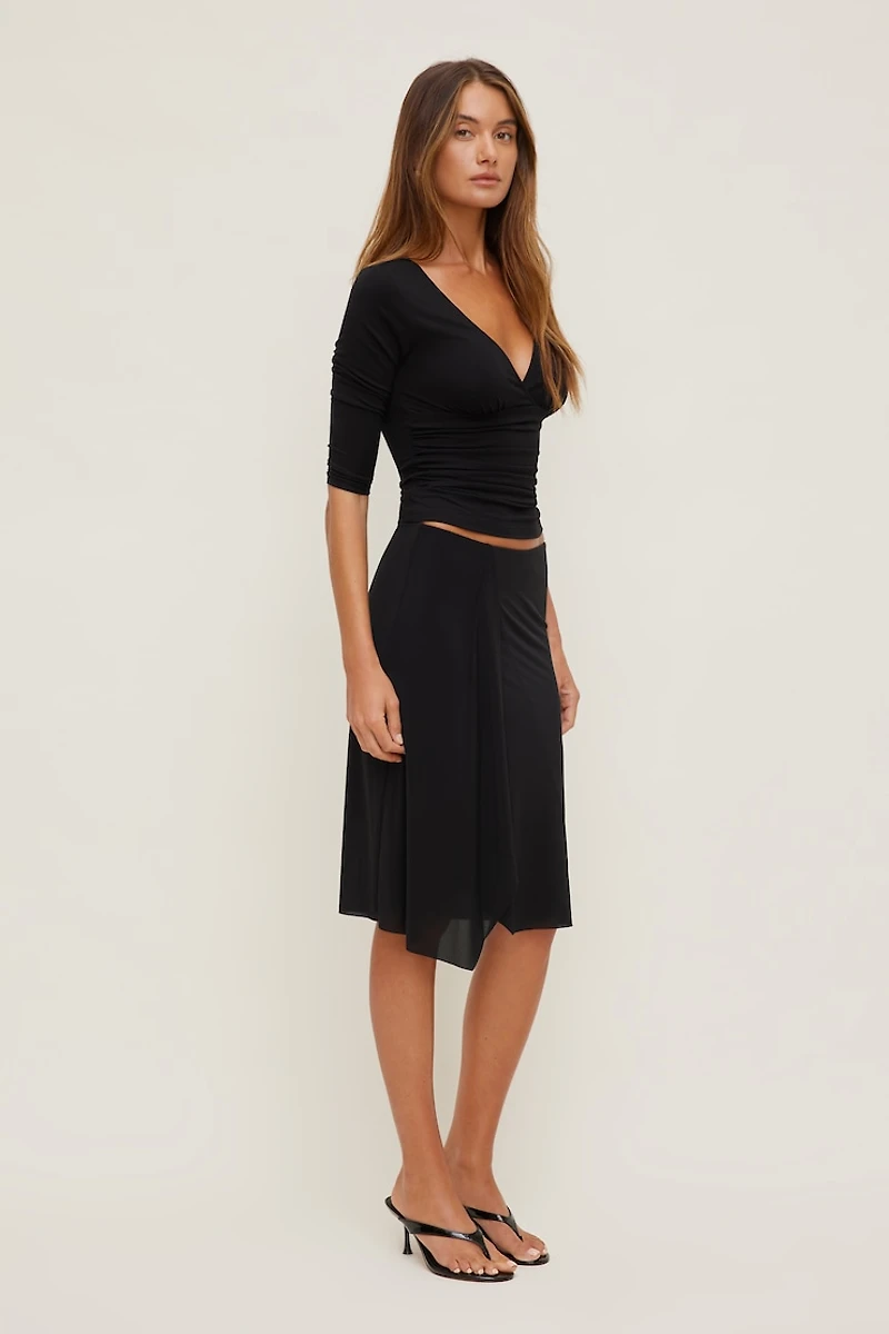 Morgan Plunge 3/4 Sleeve Top
