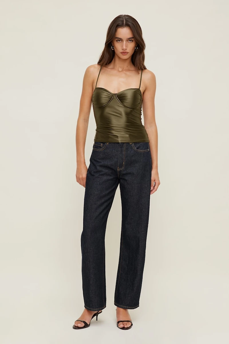 Monet Stretch Satin Top