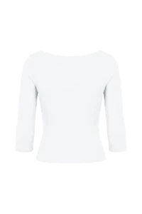 Haut Sleek à encolure bateau et manches 3/4