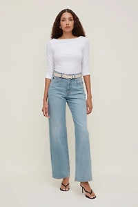 Pull Through Faux Leather Belt