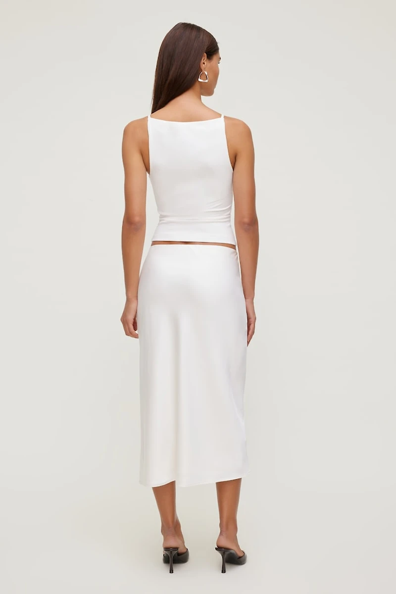 Camisole sculptante à col bateau et bretelles