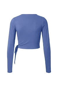 Smooth Long Sleeve Wrap Top