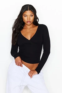 SnatchRib Crossover Longsleeve Top