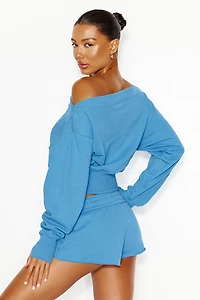 SoftTerry™ Rib Off Shoulder Sweater