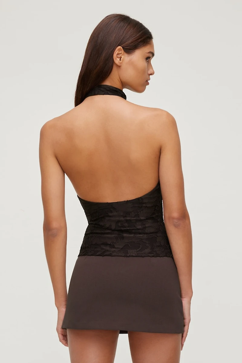 Jacquard Halter Top