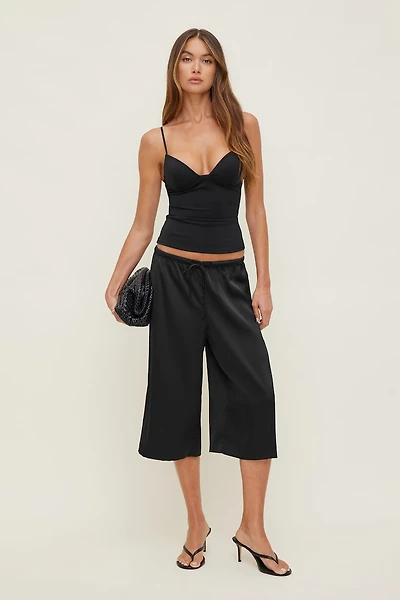 Leo Satin Capri Pants