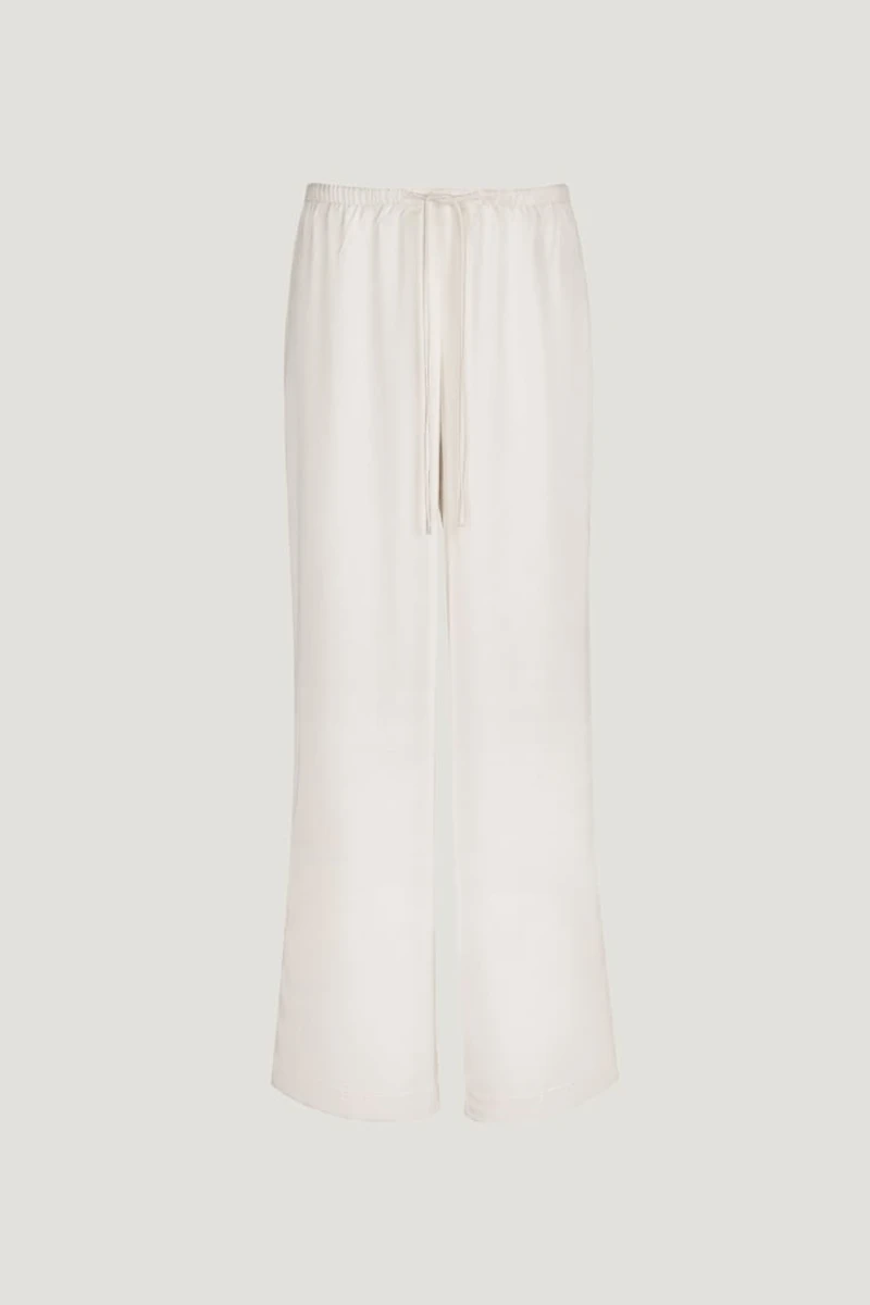 Pantalon en satin à jambe large Leo