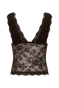 Lace Plunge Tank Top