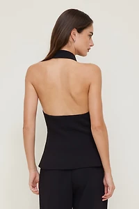 Veste sans manches à col licou