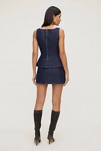 Peplum Denim Top