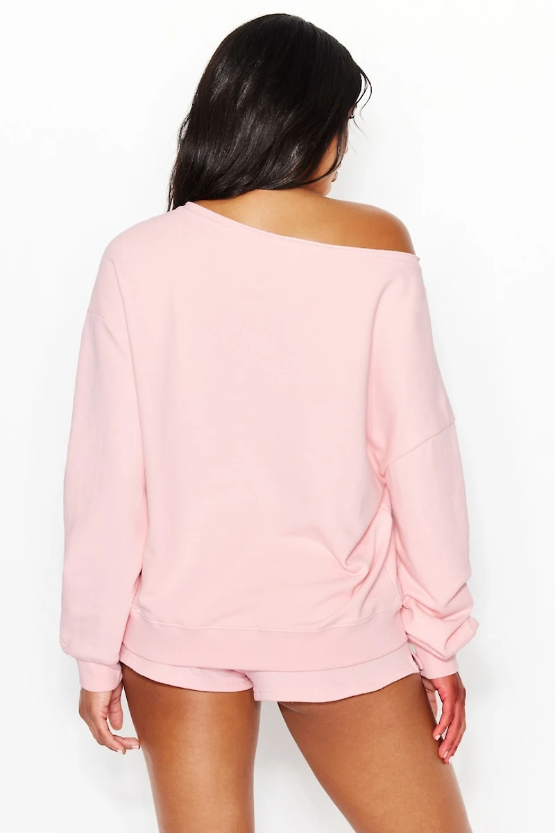 SoftTerry™ Off Shoulder Sweatshirt