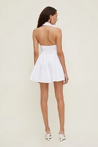 Poplin Halter Mini Dress