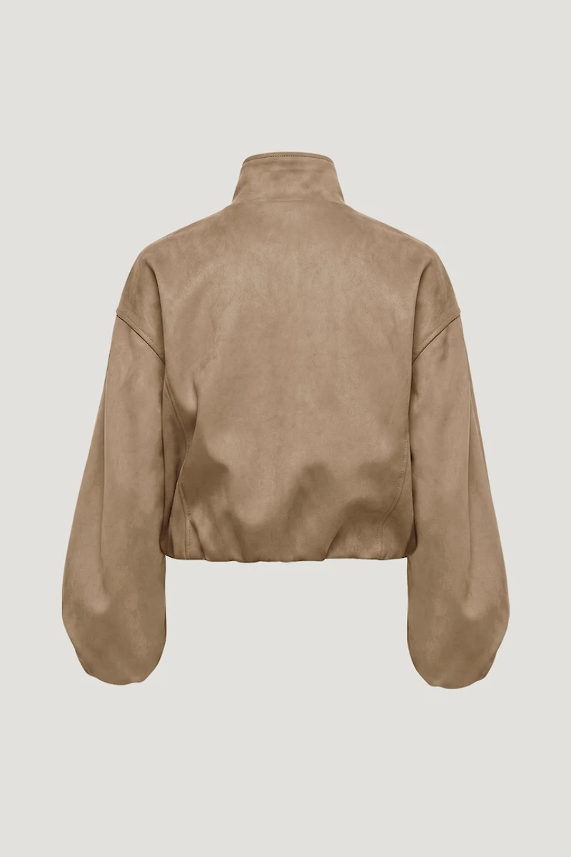 Brynn Faux Suede Bomber Jacket