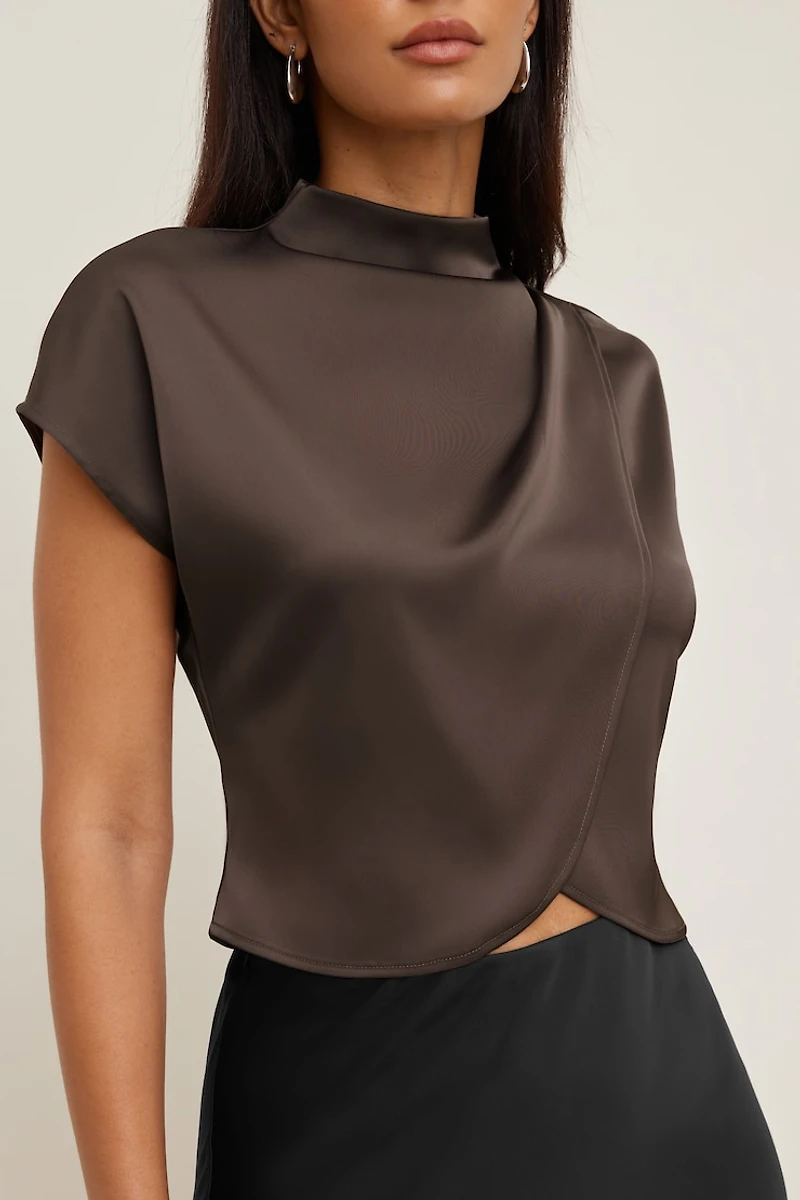 Ella Layered Satin Blouse