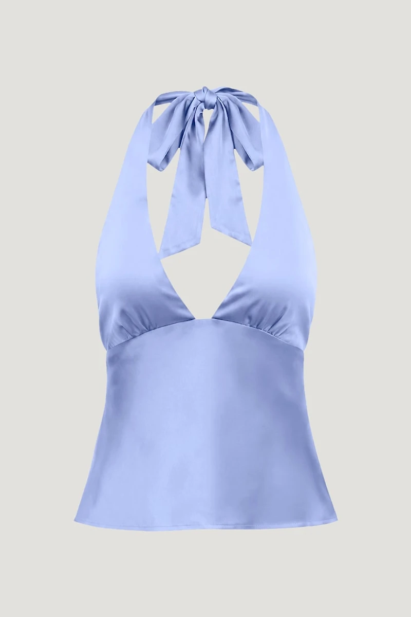 Vea Satin Halter Top