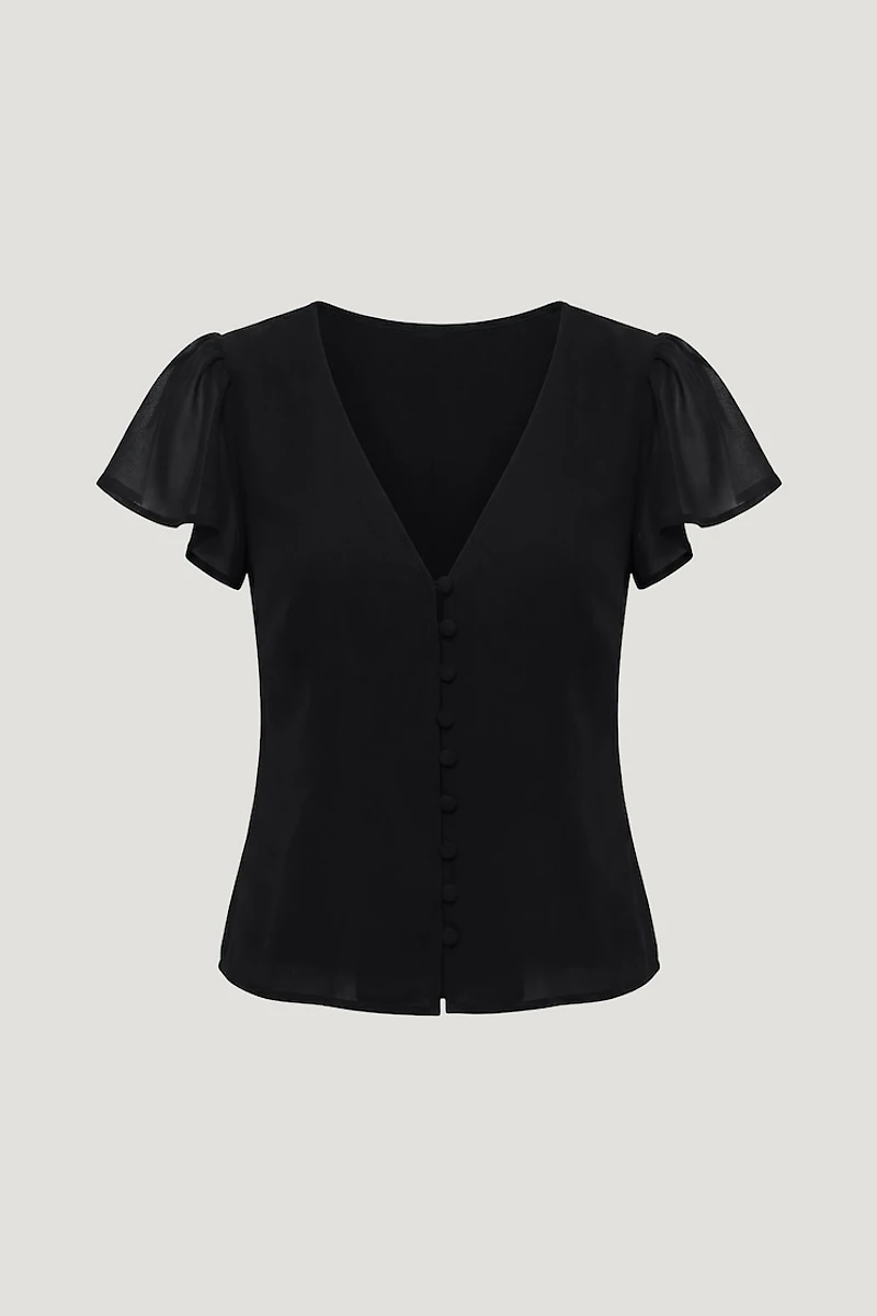 Flutter Sleeve Blouse