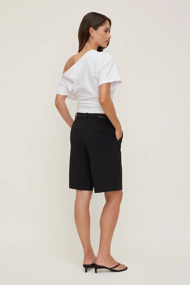 Mid Rise Bermuda Shorts