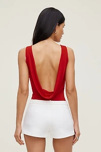 Justaucorps sculptant à dos châle