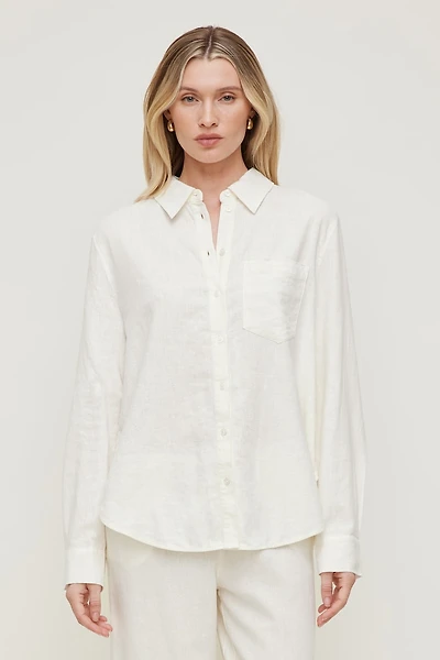 Chemise en lin surdimensionnée Isla