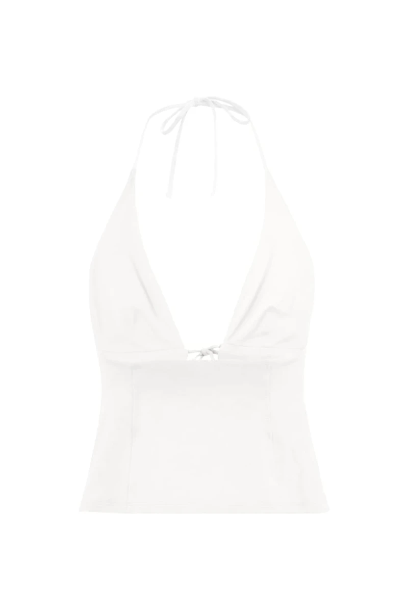 Plunge Tie Front Halter