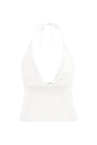 Plunge Tie Front Halter