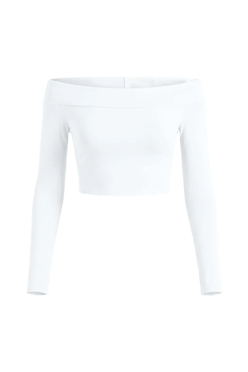 Sleek Off Shoulder Long Sleeve Top