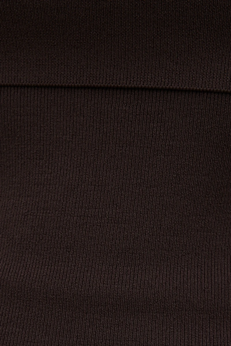 Foldover Off Shoulder Sweater