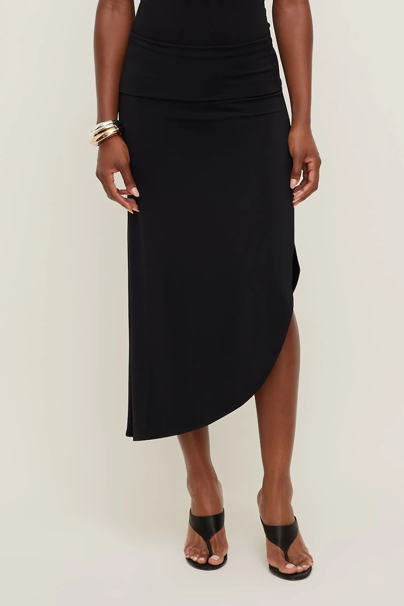 Sculpt Slit Midi Skirt
