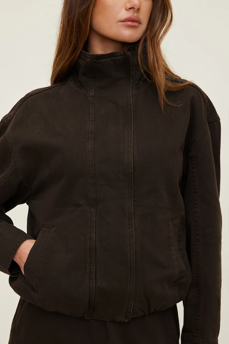 Blouson bouffant en denim