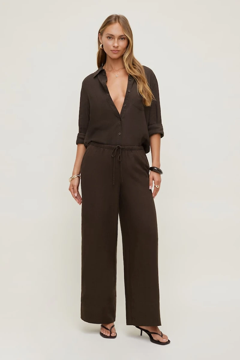 Chemise en lin surdimensionnée Isla