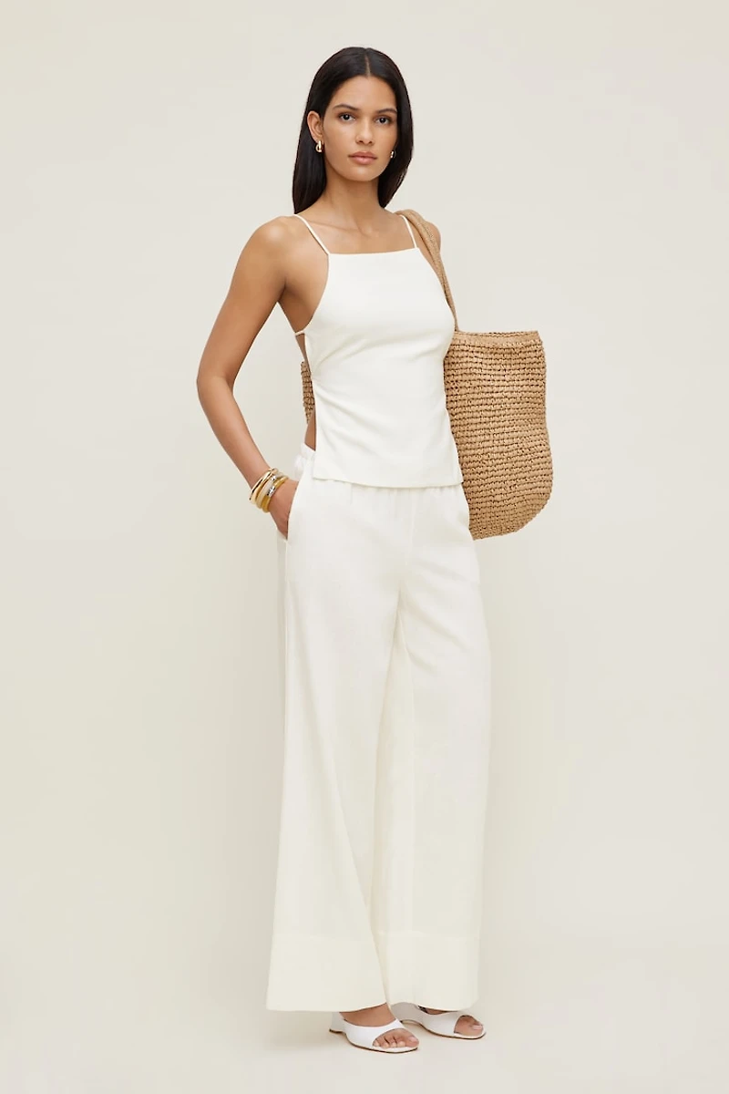Haut style tablier en lin