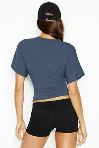 T-shirt à taille cintrée et manches chauve-souris