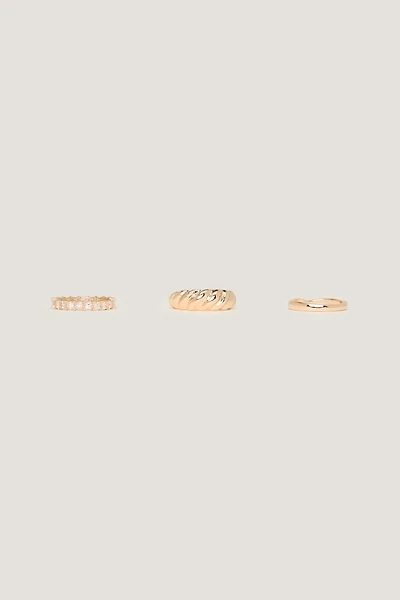 3-Pack Eternity & Twisted Rings