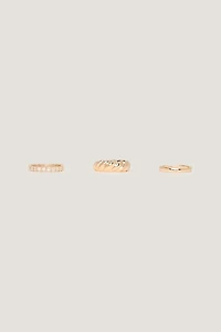 3-Pack Eternity & Twisted Rings