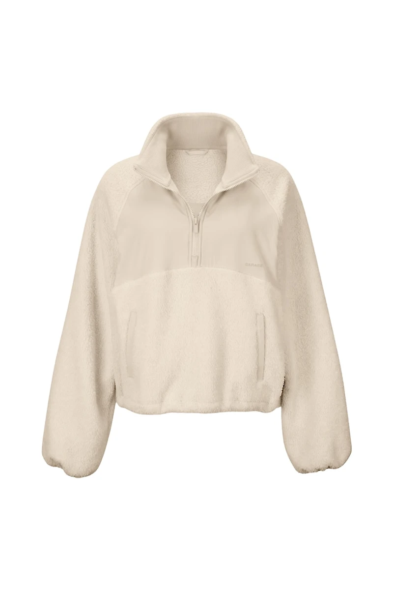Sherpa Mixed Media Half Zip Jacket